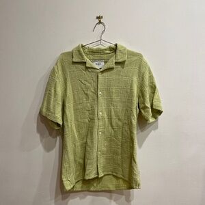 Wax London Didcot Textured Lime Short Sleeve